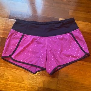 Lululemon Purple Polka Dot Shorts - Size 6